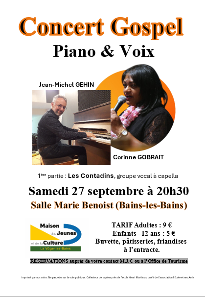 Concert Gospel – Piano & Voix