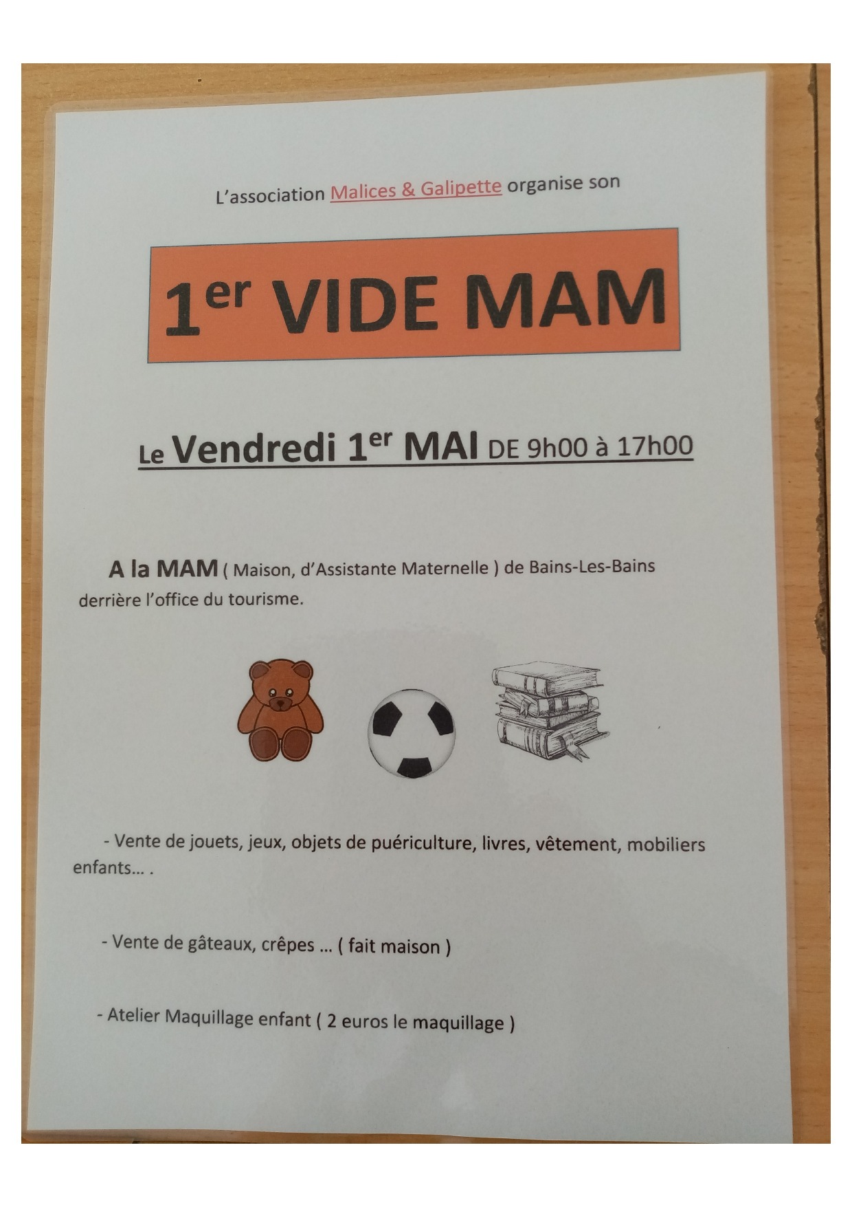 Vide MAM à La Vôge-les-Bains – 01/05/26